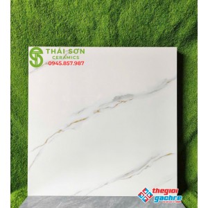 Gạch bóng kiếng lát nền 80x80 vân trắng vàng hà thanh