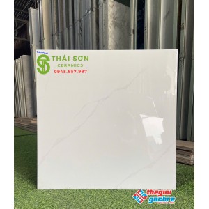 Gạch cmc lát nền bóng kiếng 60x60 trắng vân mây