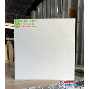 Gạch ốp lát hà thanh 80x80 bóng kiếng trắng vân mây