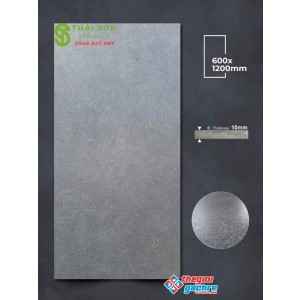 Gạch lát nền 60x120 apodio màu xám đậm mờ tinh thể