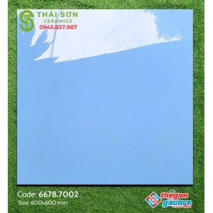 Gạch 60x60 đơn sắc màu xanh biển siêu bóng