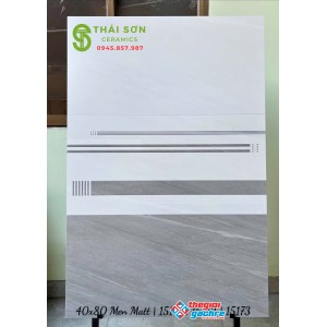 Gạch ốp tường men mờ 40x80 vitto màu xám vân