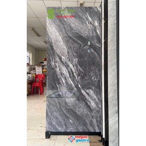 Gạch bóng kiếng 90x180 trung quốc vân xám đậm