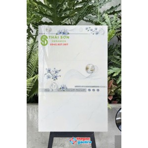 Gạch ốp bóng kiếng 30x60 hà thanh trắng mây nhẹ