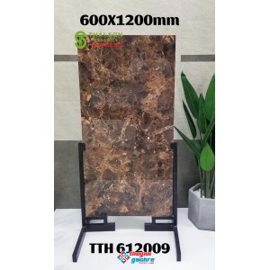 Gạch ấn độ vân đá nâu bóng kiếng 60x120 ốp lát cao cấp