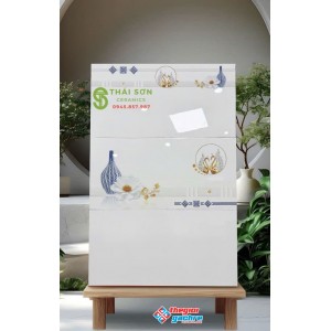 Gạch ốp hà thanh 30x60 bóng kiếng trắng trơn ko vân