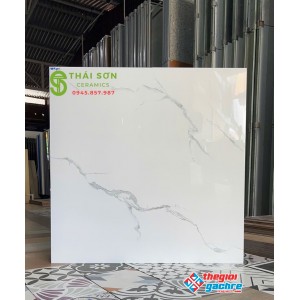 Gạch 80x80 bóng kiếng hà thanh trắng vân đá