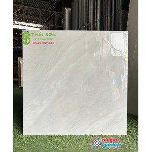 Gạch takao 80x80 lát nền bóng kiếng xám trắng vân đá