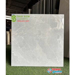 Gạch takao 80x80 lát nền bóng kiếng vân đá ghi xám