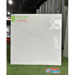 Gạch lát nền 80x80 bóng kiếng takao trắng vân đá