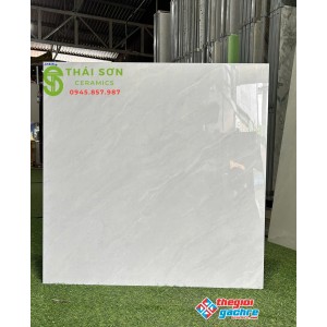 Gạch lót sàn takao 80x80 bóng kiếng màu xám trắng