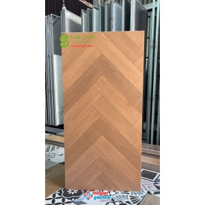 Gạch trung quốc 60x120 matt mờ xương cá màu vàng vân gỗ