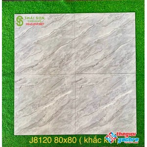 Gạch lát nền khắc kim vàng cao cấp 80x80