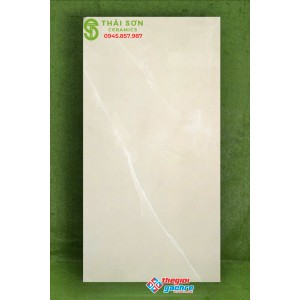 Gạch lát nền 80x160 bóng kiếng vân vàng kem