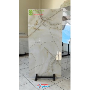 Gạch trung quốc 60x120 bóng kiếng khắc kim vàng vân đá
