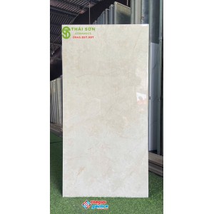 Gạch khổ lớn 60x120 ấn độ bề mặt bóng màu kem vàng