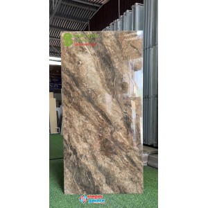 Gạch lát nền catalan 60x120 bóng kiếng màu nâu cà fe