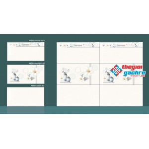 Gạch bóng kiếng ốp tường cmc 40x80 tông vàng kem giá rẻ