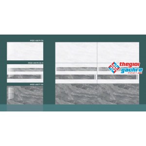 Gạch bóng kiếng ốp tường phòng ngủ 40x80 vân đá đậm nhạt