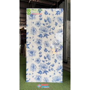 Gạch ốp lát trang trí 60x120 apodio họa tiết hoa xanh dương
