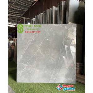 Gạch 120x120 lát nền bóng kiếng màu xám xanh