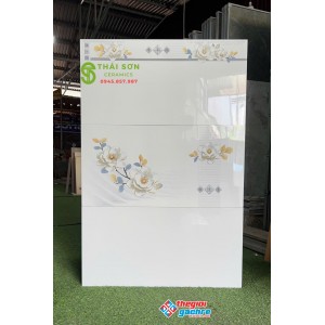 Gạch trắng tinh ốp tường 40x80 takao bóng kiếng