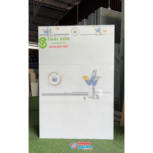 Gạch trắng xám takao 40x80 ốp tường bóng kiếng