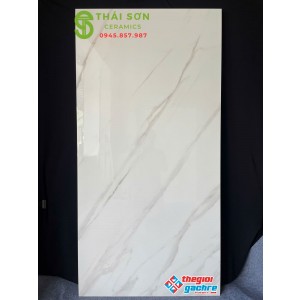 Gạch granite khổ lớn 80x160 màu trắng kem vân mây