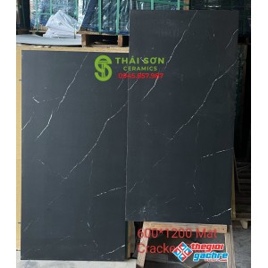 Gạch đen mờ vân trắng 60x120 ấn độ cao cấp