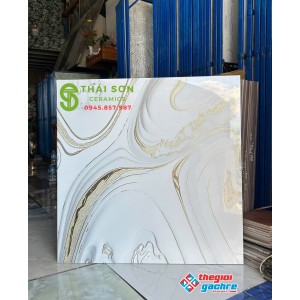 Gạch trung quốc 80x80 lát nền siêu bóng nhũ vàng