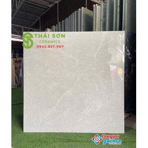 Gạch ấn độ 120x120 lát nền bóng kiếng màu xám vân