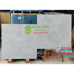 Gạch lát nền màu xám 100x100 ấn độ bóng kiếng
