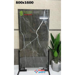 Gạch bóng kiếng ấn độ 80x160 vân xám vệt trắng