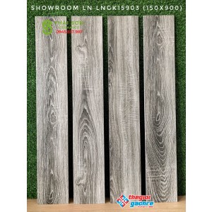 Gạch lót sàn vân gỗ xám đậm 15x90 Viglacera