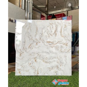 Gạch bóng kiếng lót nền 60x60 vàng mỡ gà