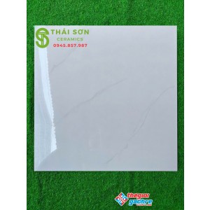 Gạch vicenza bóng kiếng 80x80 trắng vân mây giá rẻ