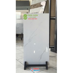 Gạch 40x80 trung quốc bóng kiếng trắng vân xám khói