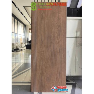 Gạch giả gỗ ốp cầu thang 47x120 sương đá