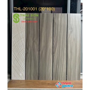 Gạch giả gỗ 20x100 trung quốc lát nền màu xám nâu trầm