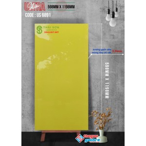 Gạch lót nền siêu bóng kiếng 60x120 vàng trơn cao cấp