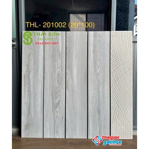 Gạch giả gỗ 20x100 lát nền màu xám trắng trung quốc