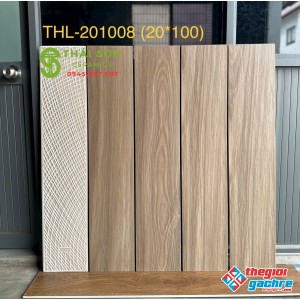 Gạch giả gỗ 20x100 trung quốc lát nền màu nâu xám nhạt