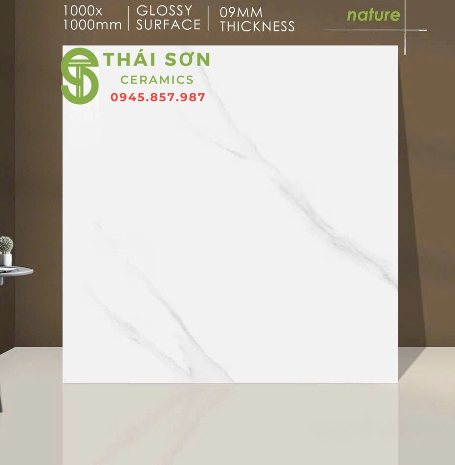 Gạch lát nền 100x100 ấn độ màu trắng vân