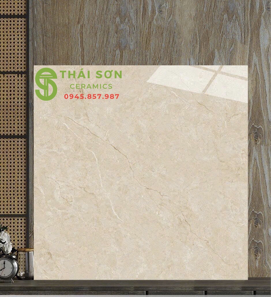 Gạch bóng kiếng 1200x1200 catalan lát nền nhà màu vàng kem