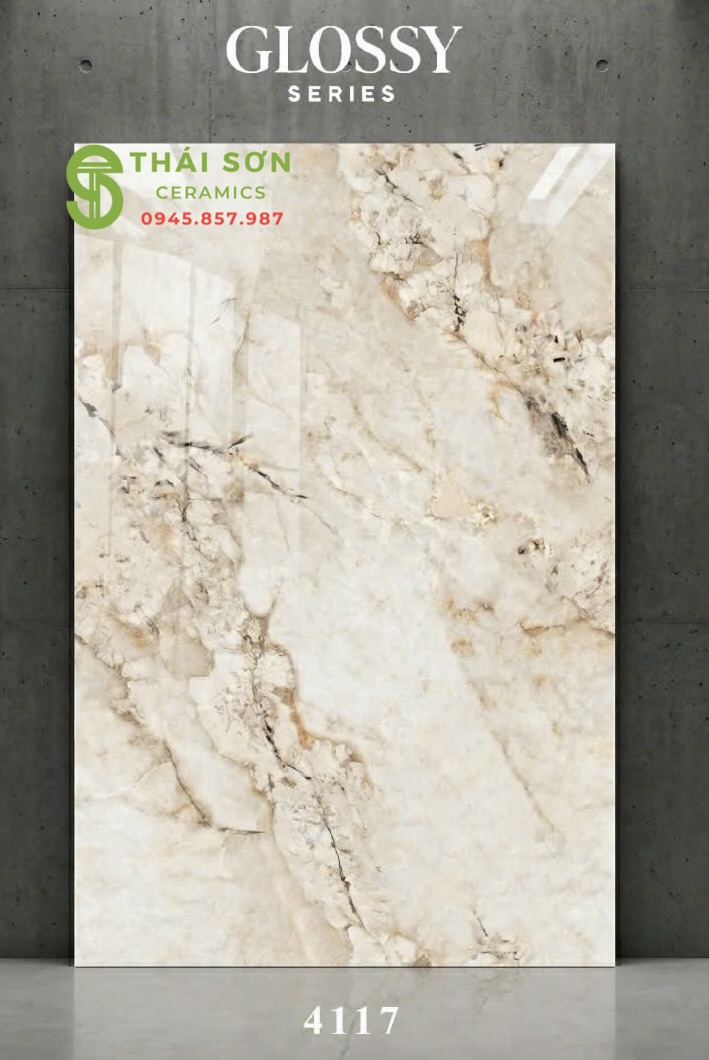 Gạch ấn độ 120x180 khổ lớn siêu bóng Omega Crema