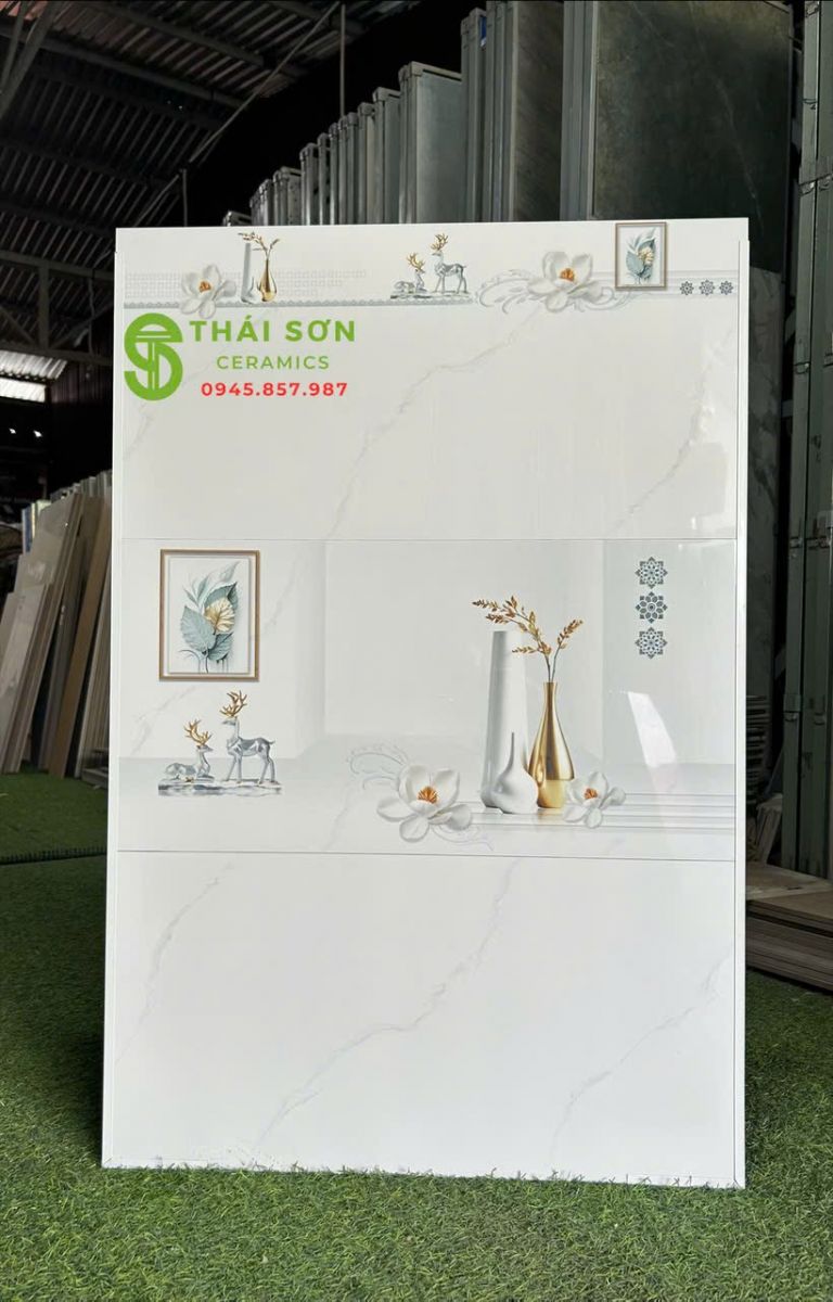 Gạch hà thanh trắng vân mây 30x60 bóng kiếng