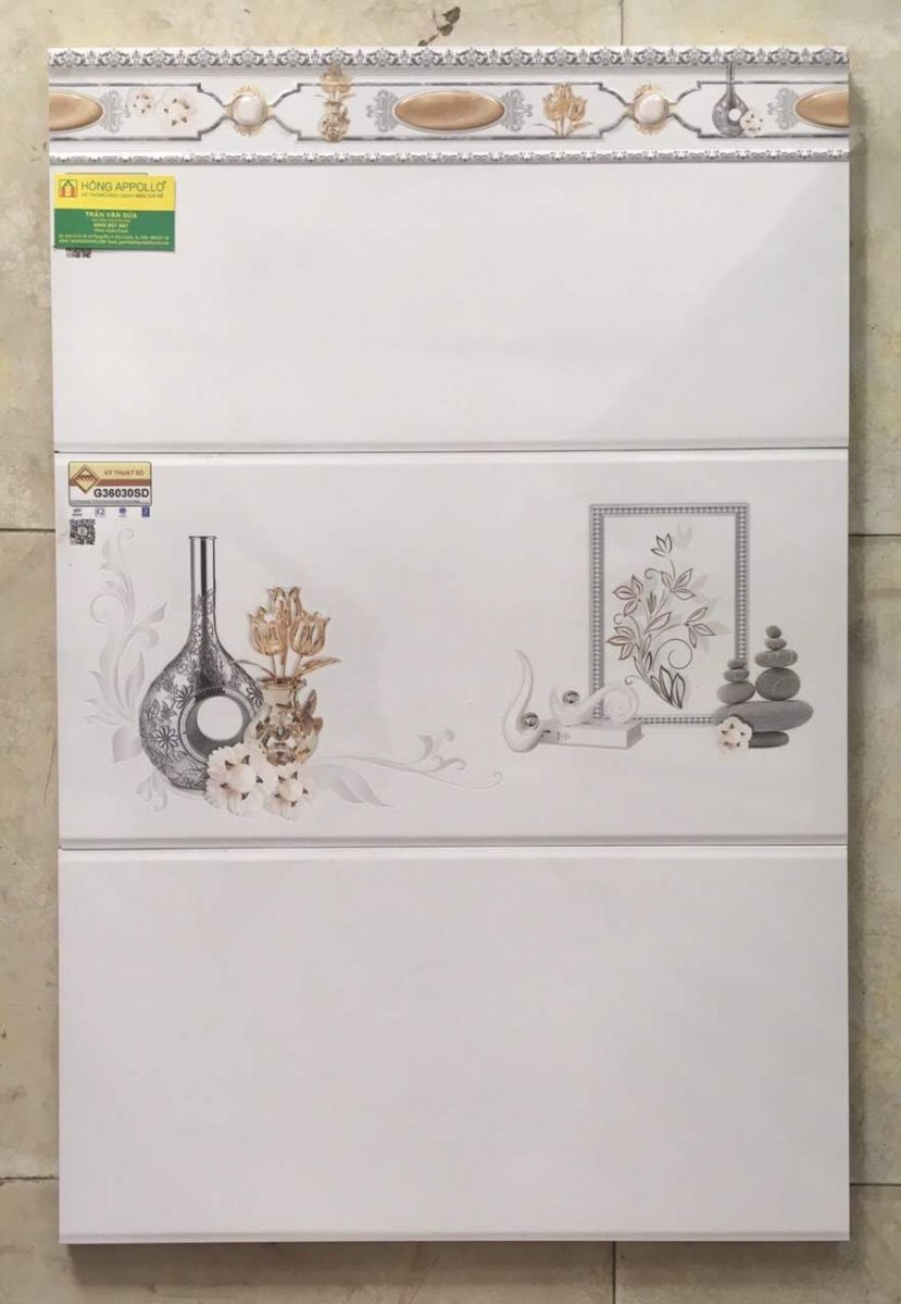 Gạch 30x60 ốp tường phòng khách