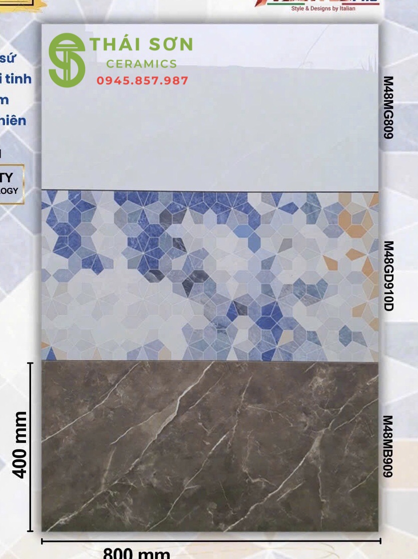 Gạch ốp tường 40x80 apodio bóng kiếng mới nhất