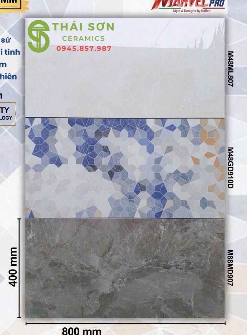 Gạch apodio ốp tường 40x80 bóng kiếng đậm nhạt