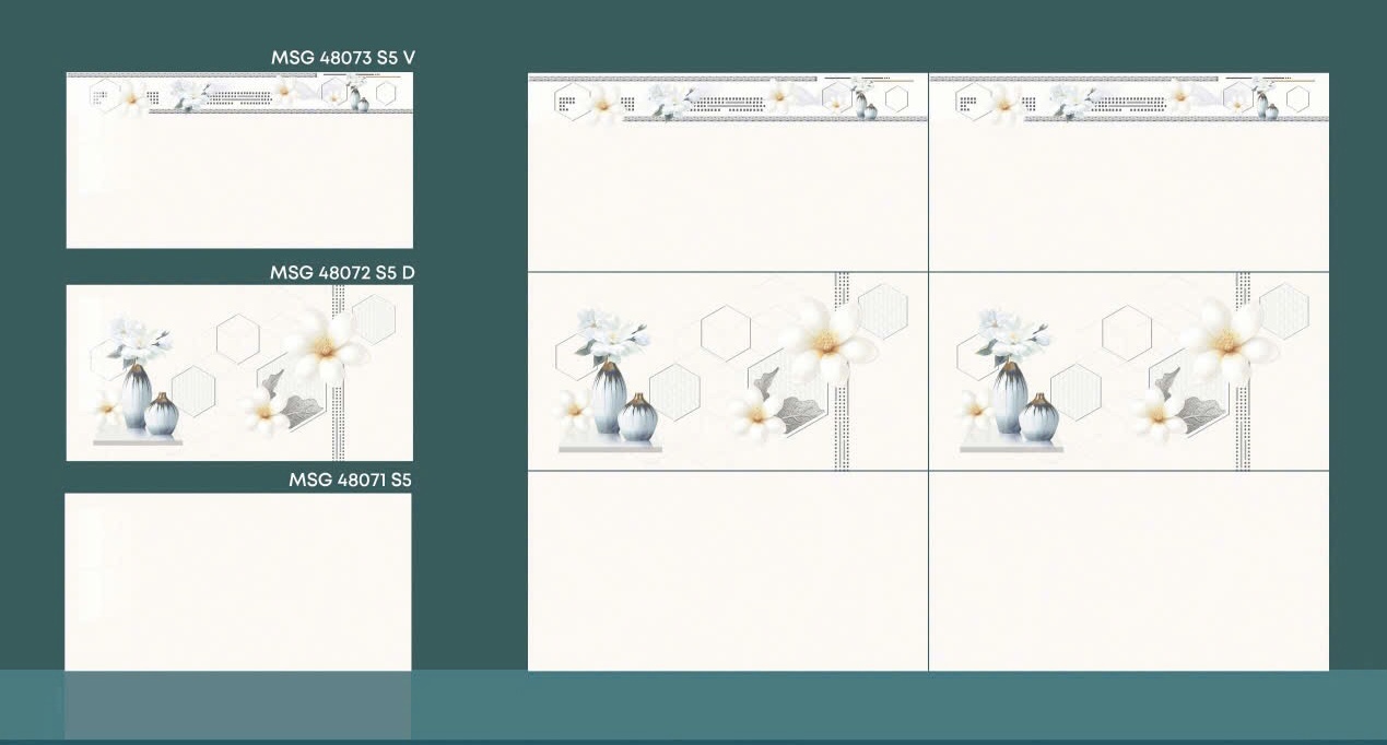 Gạch bóng kiếng ốp tường cmc 40x80 tông vàng kem giá rẻ